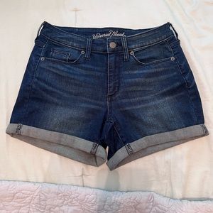 Target universal thread dark wash jean shorts